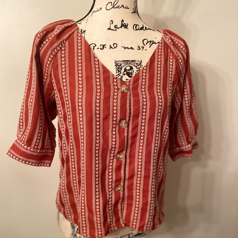 Harper button down crop top  S